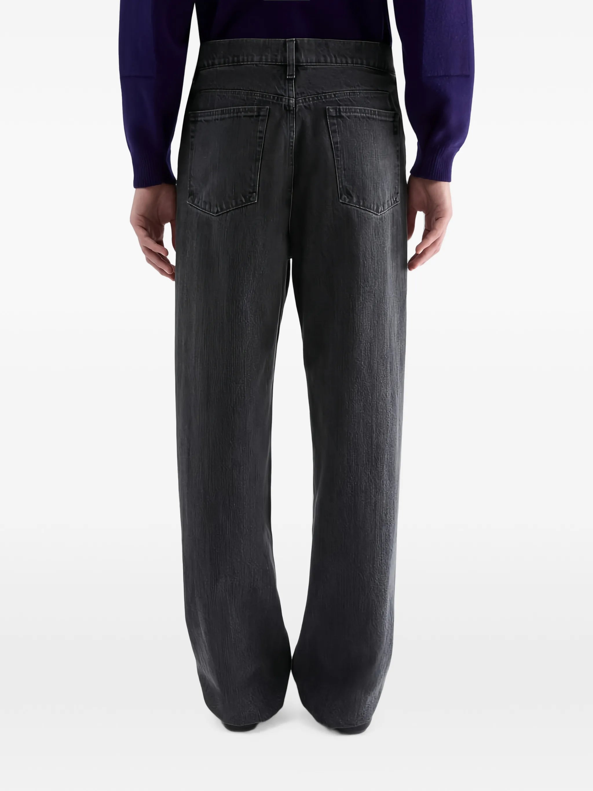 relaxed-fit lightweight louse denim trousers with embossed Jil Sander logo