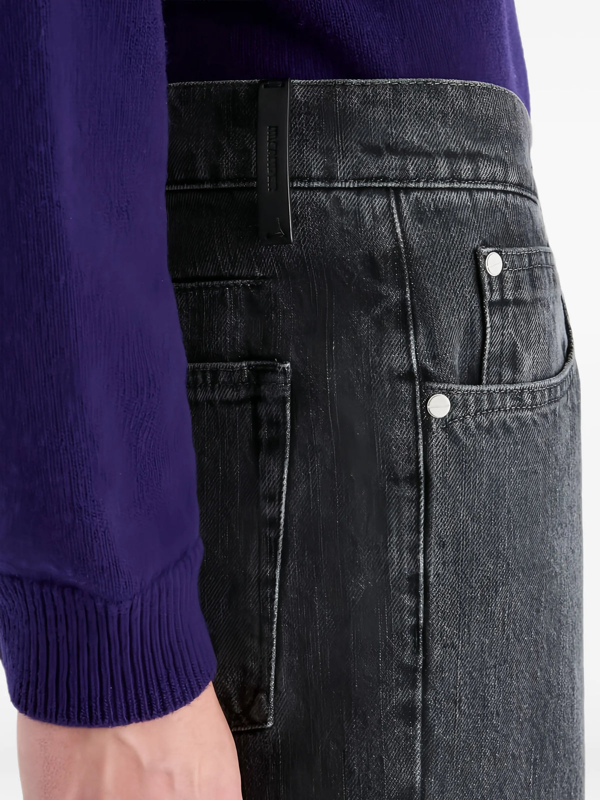 relaxed-fit lightweight louse denim trousers with embossed Jil Sander logo