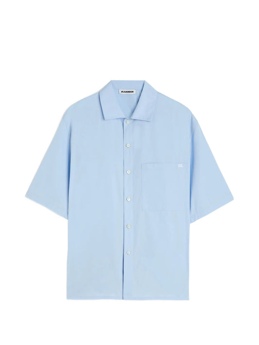 logo-embroidered poplin shirt