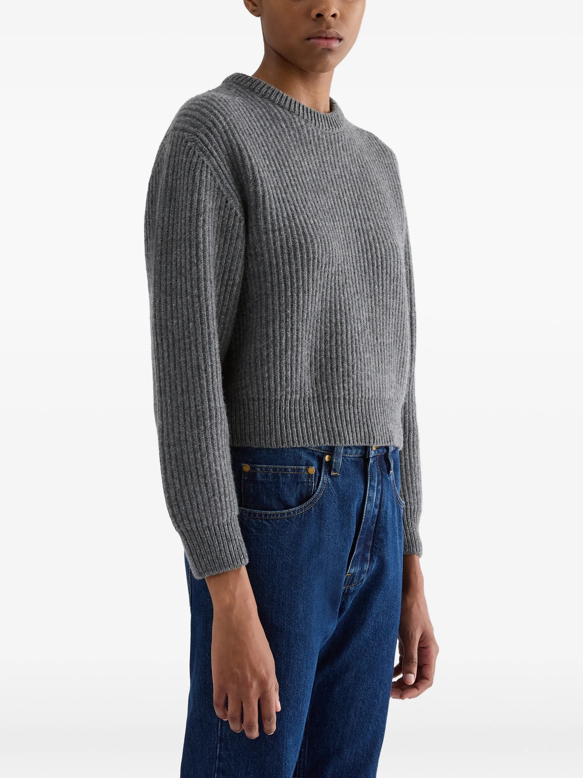 ribbed-knit sweater