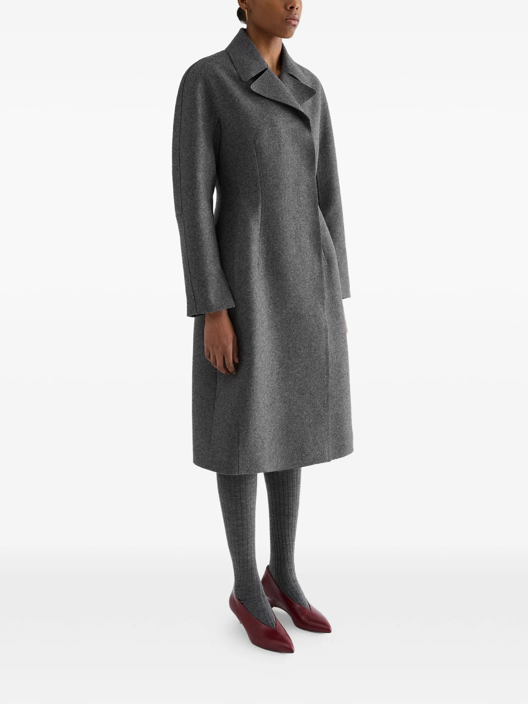 double-breasted wool coat
