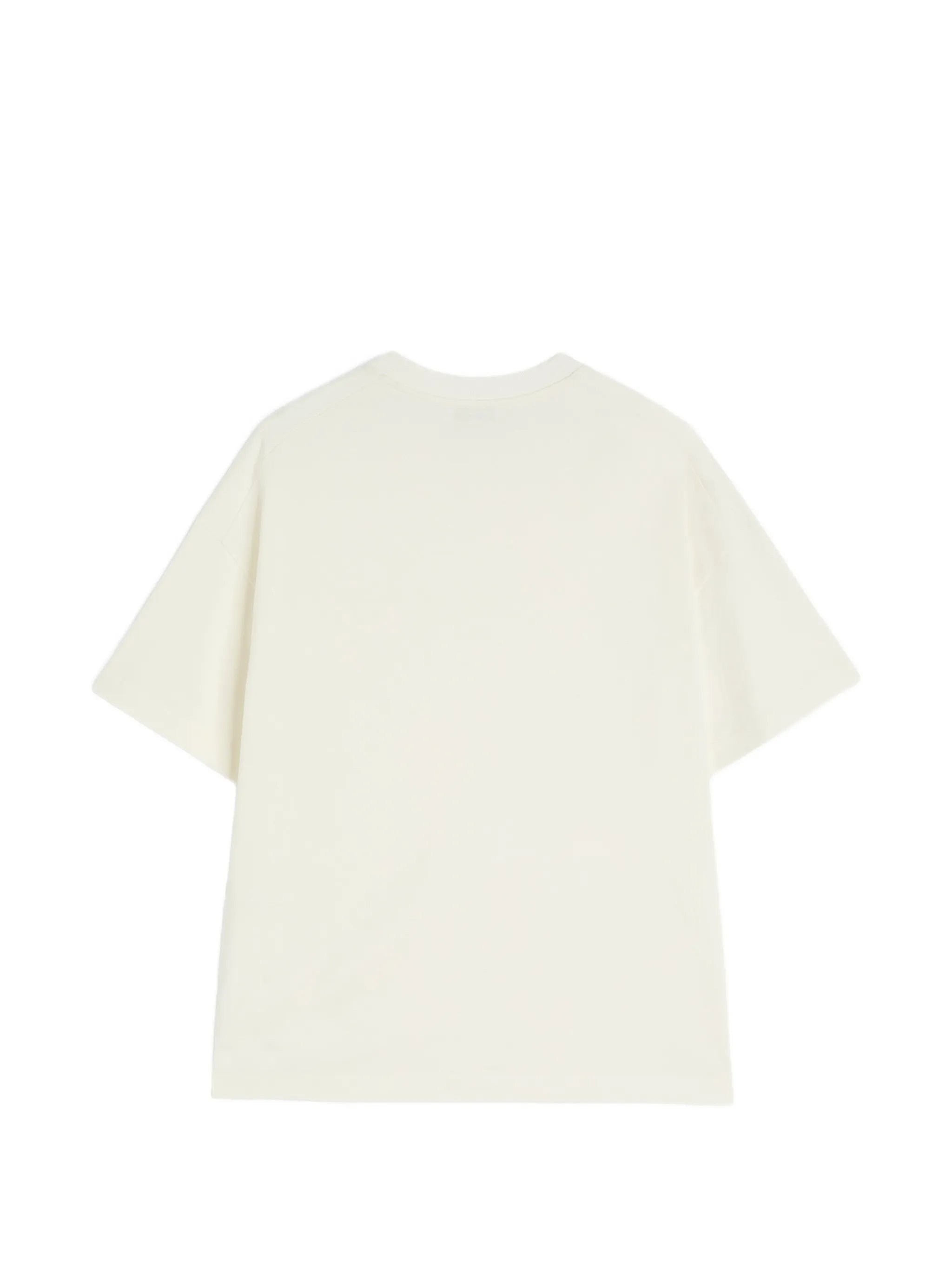 boxy-fit cotton T-shirt with vertical printed logo