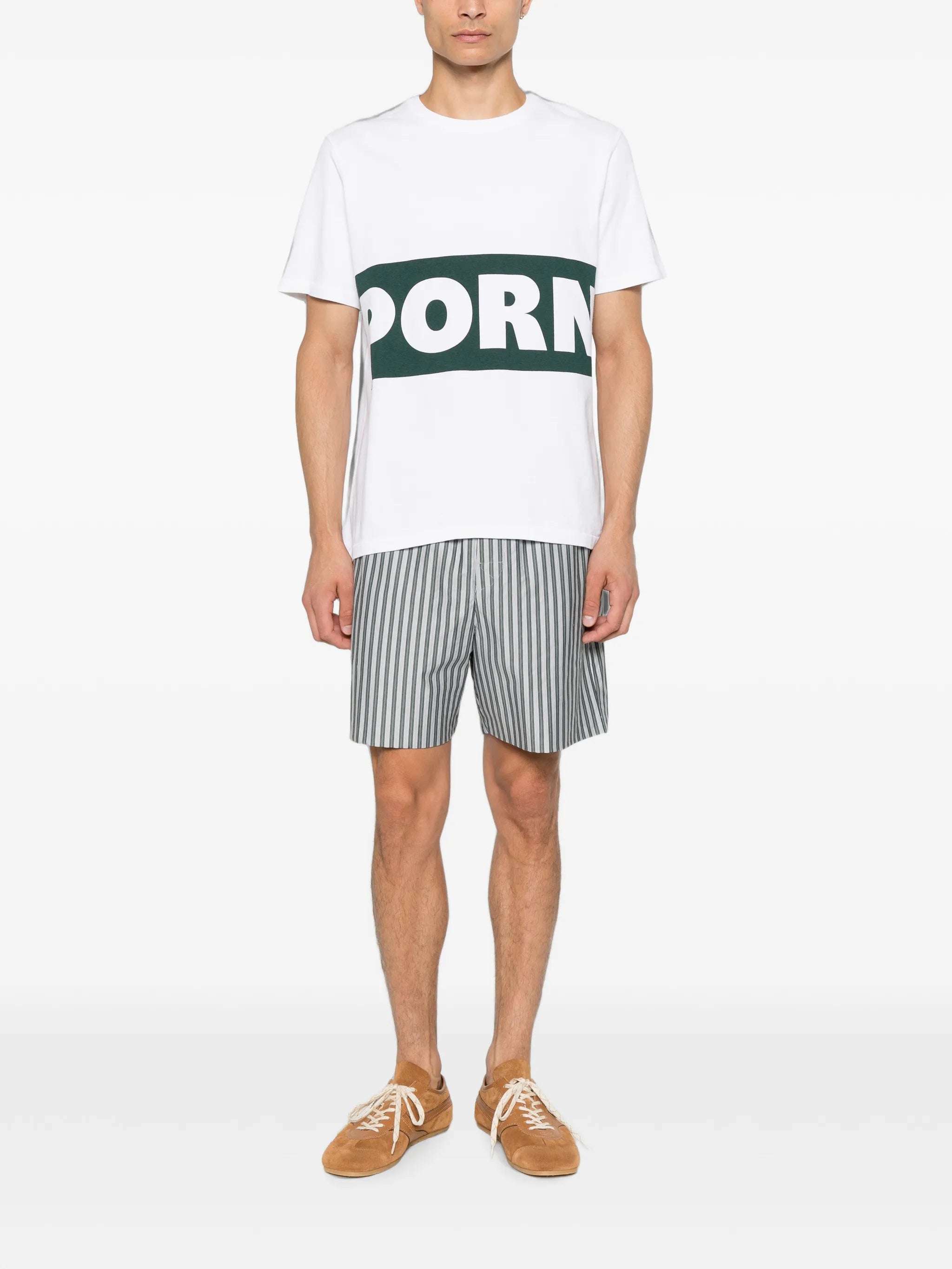 print-detail short-sleeve T-shirt