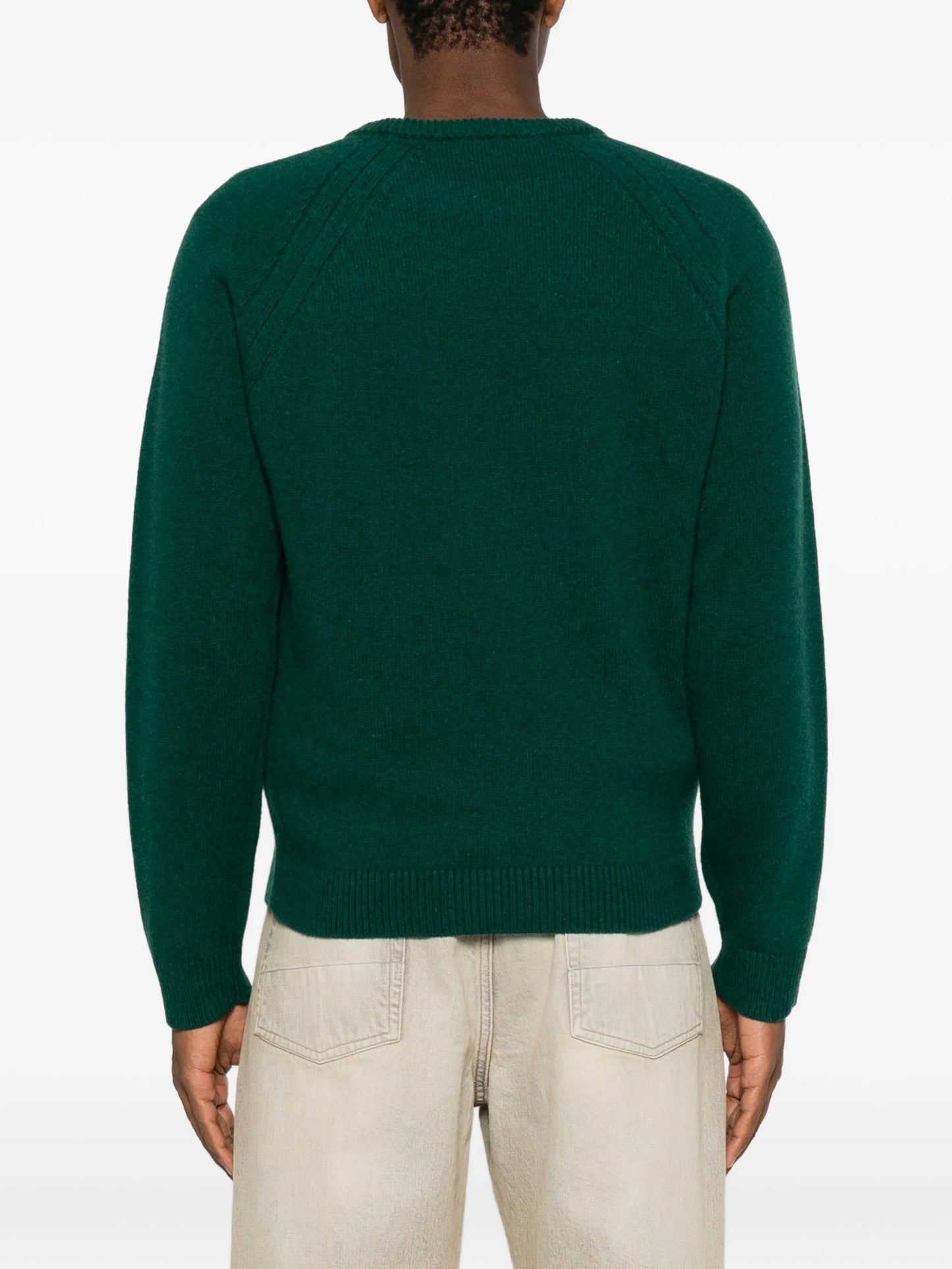 logo-embroidered wavy-stitch sweater