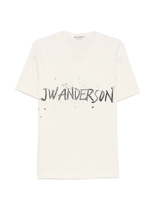circular T-shirt in ecru