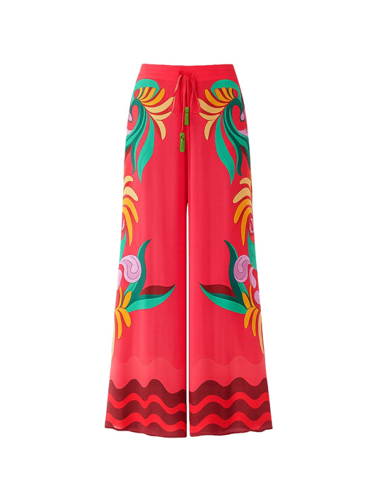 graphic-print palazzo pants
