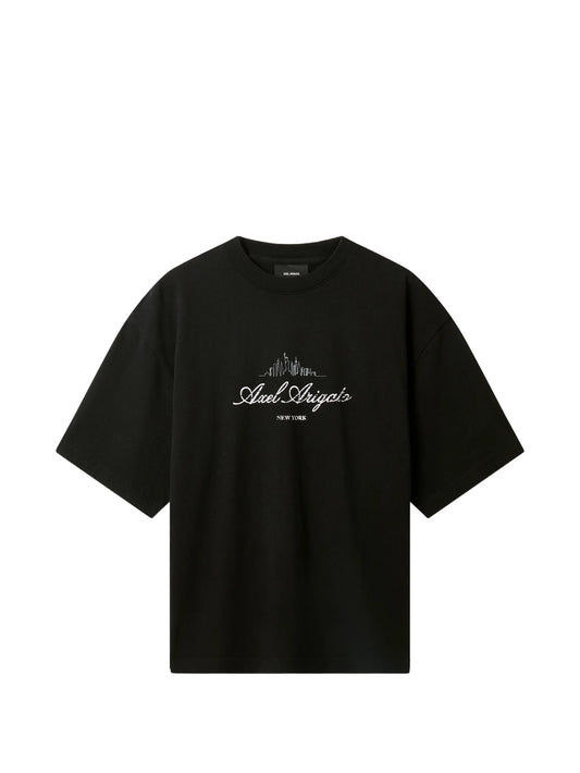 logo-embroidered dropped-shoulder T-shirt