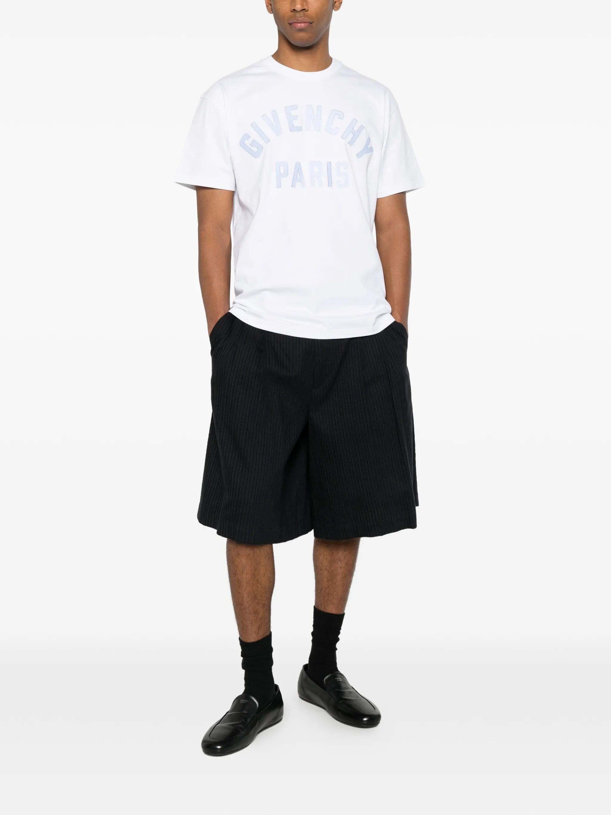 T-shirt in cotton with Givenchy Paris embroidery