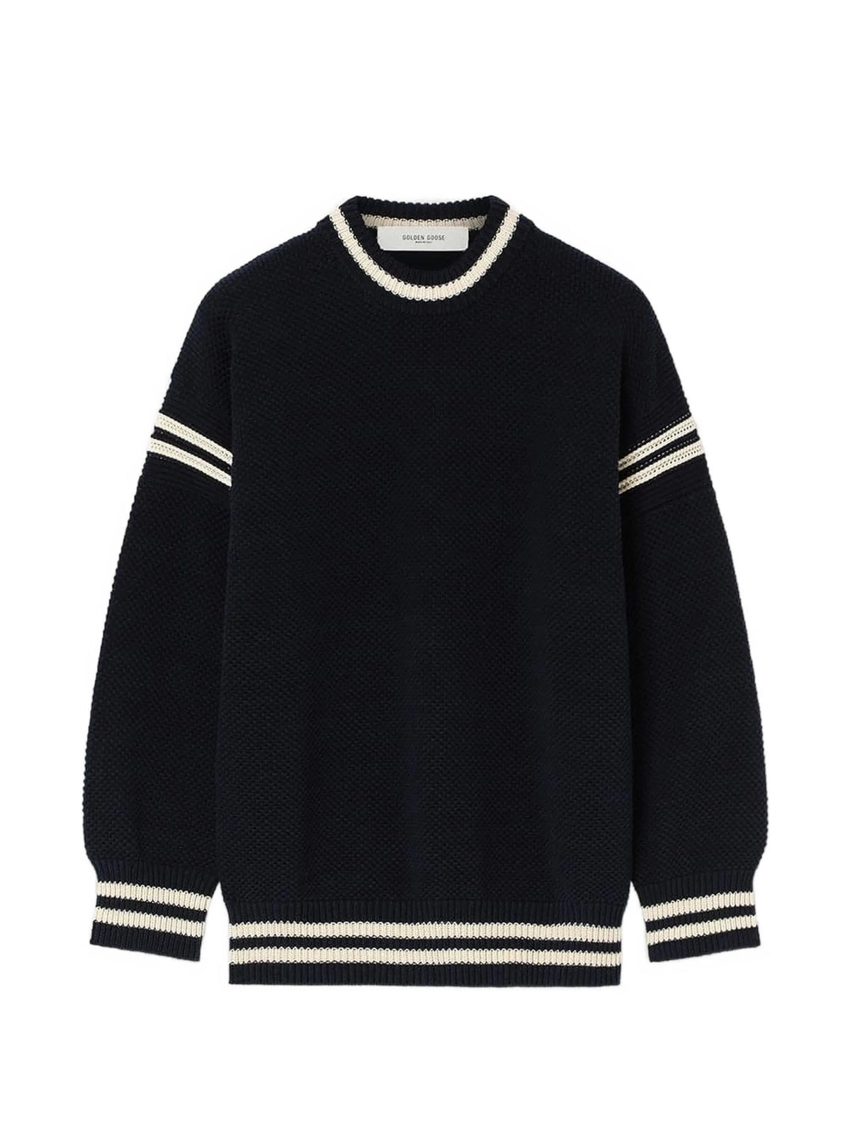 boxy sweater in cotton with embroidery