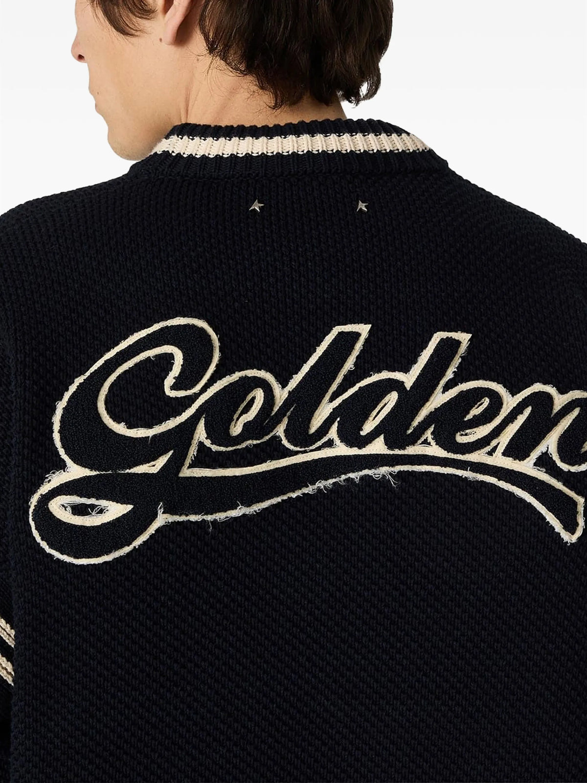 boxy sweater in cotton with embroidery