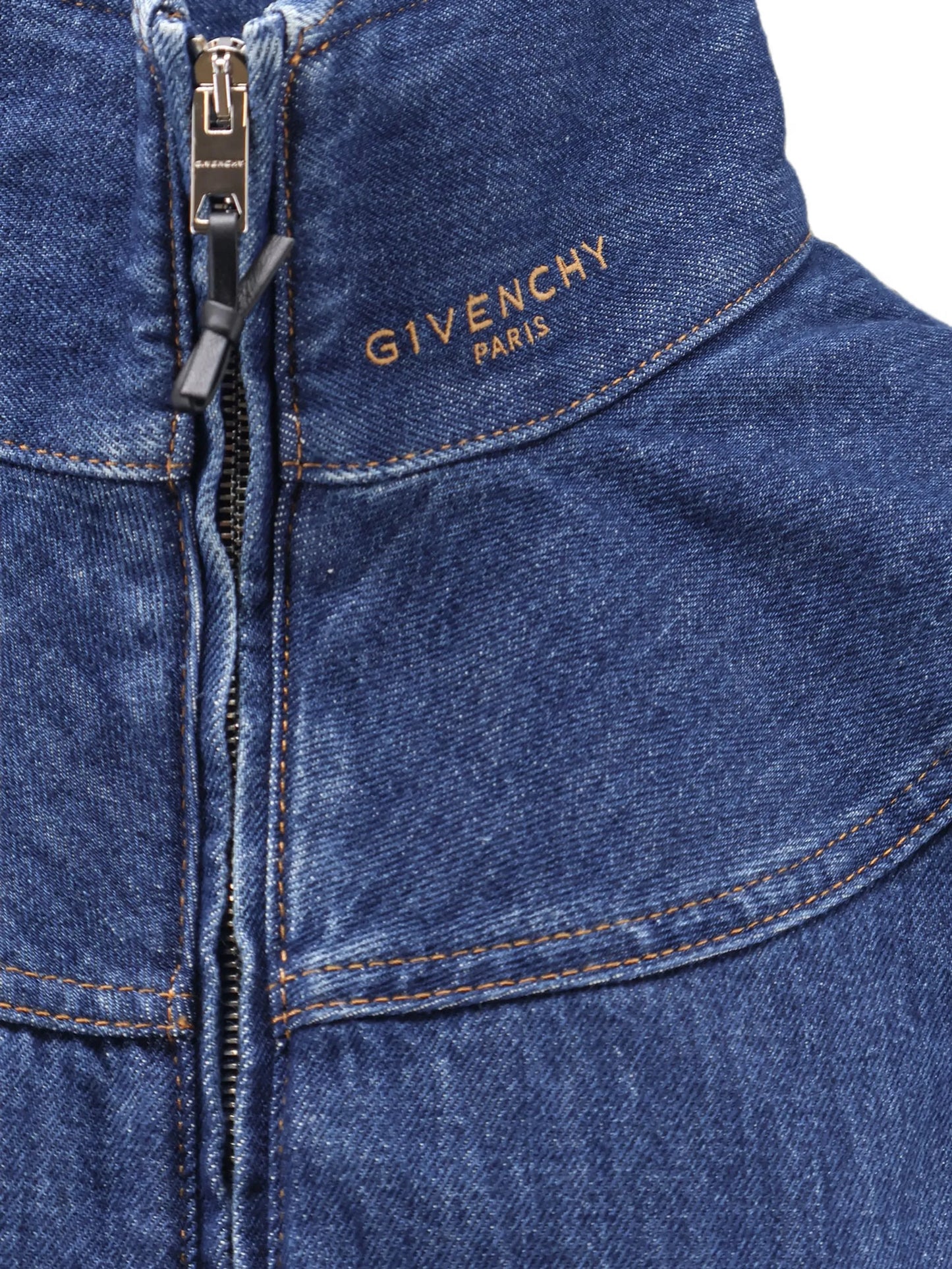 blouson in medium blue denim