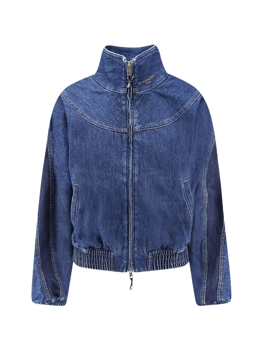 blouson in medium blue denim