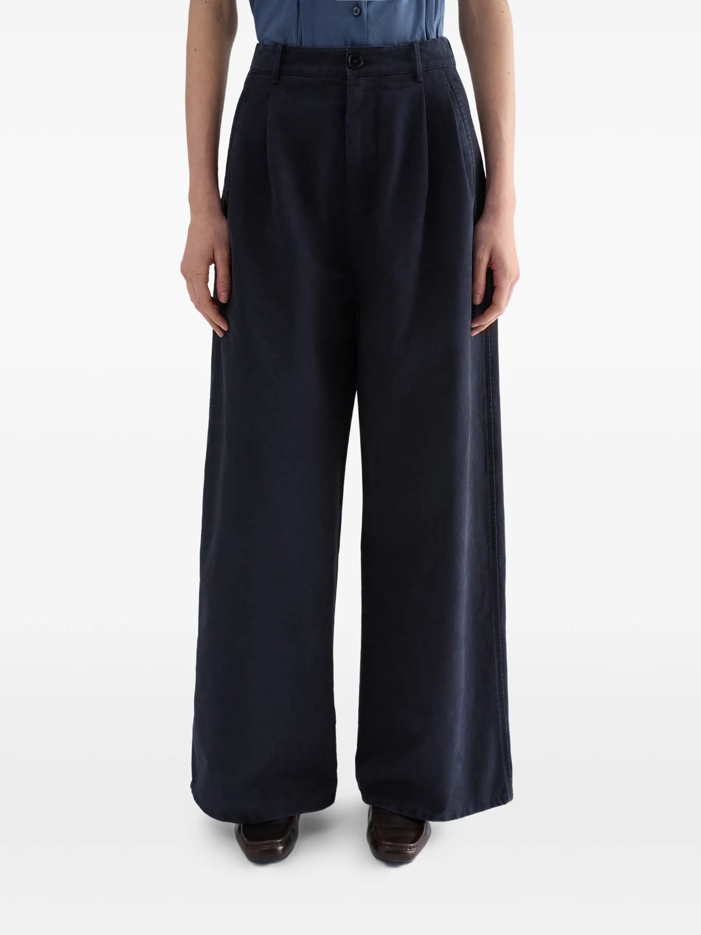 pleated palazzo pants