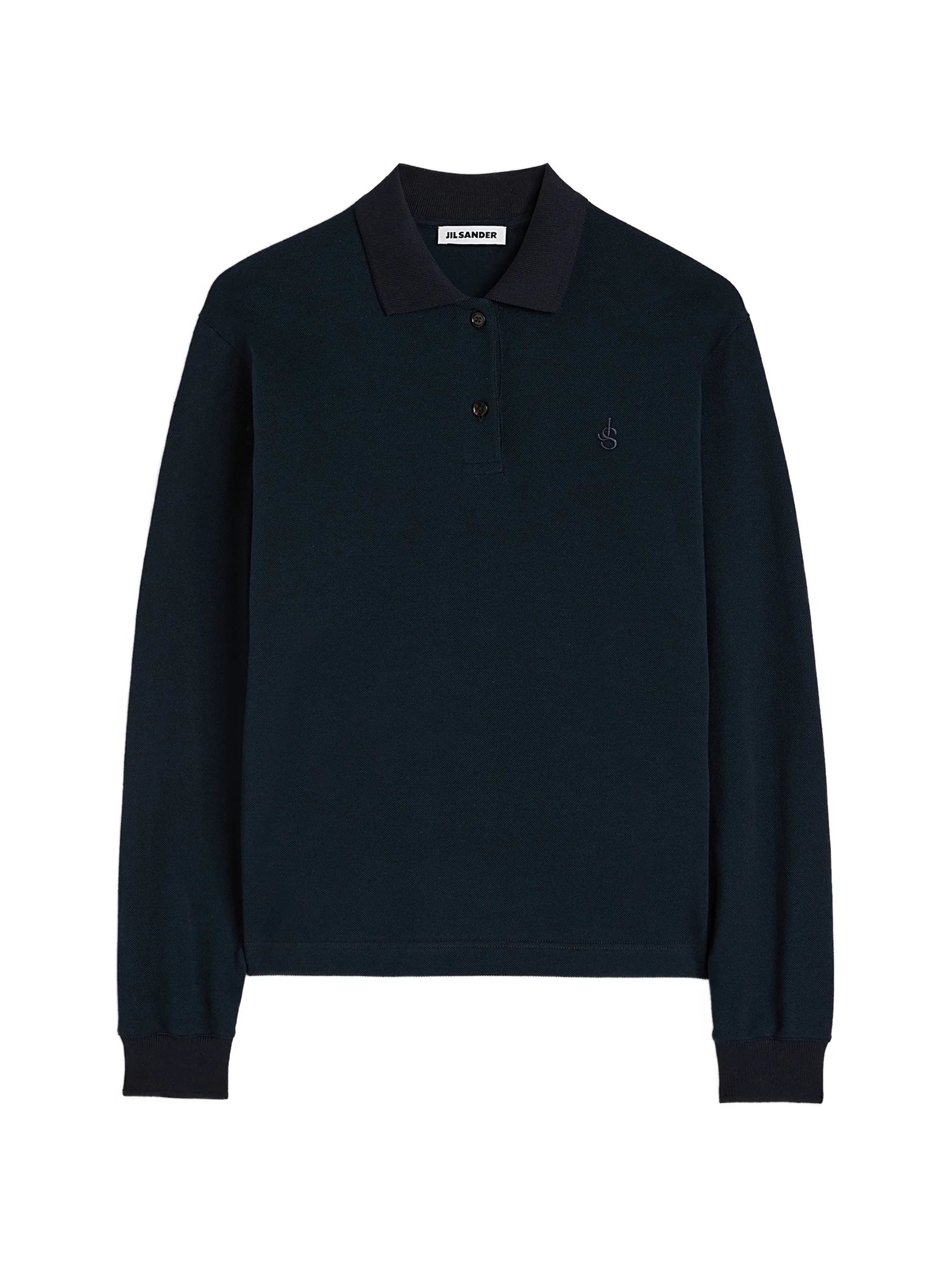 monogram-embroidered piquet polo