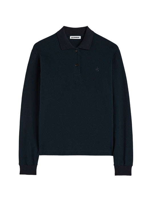 monogram-embroidered piquet polo