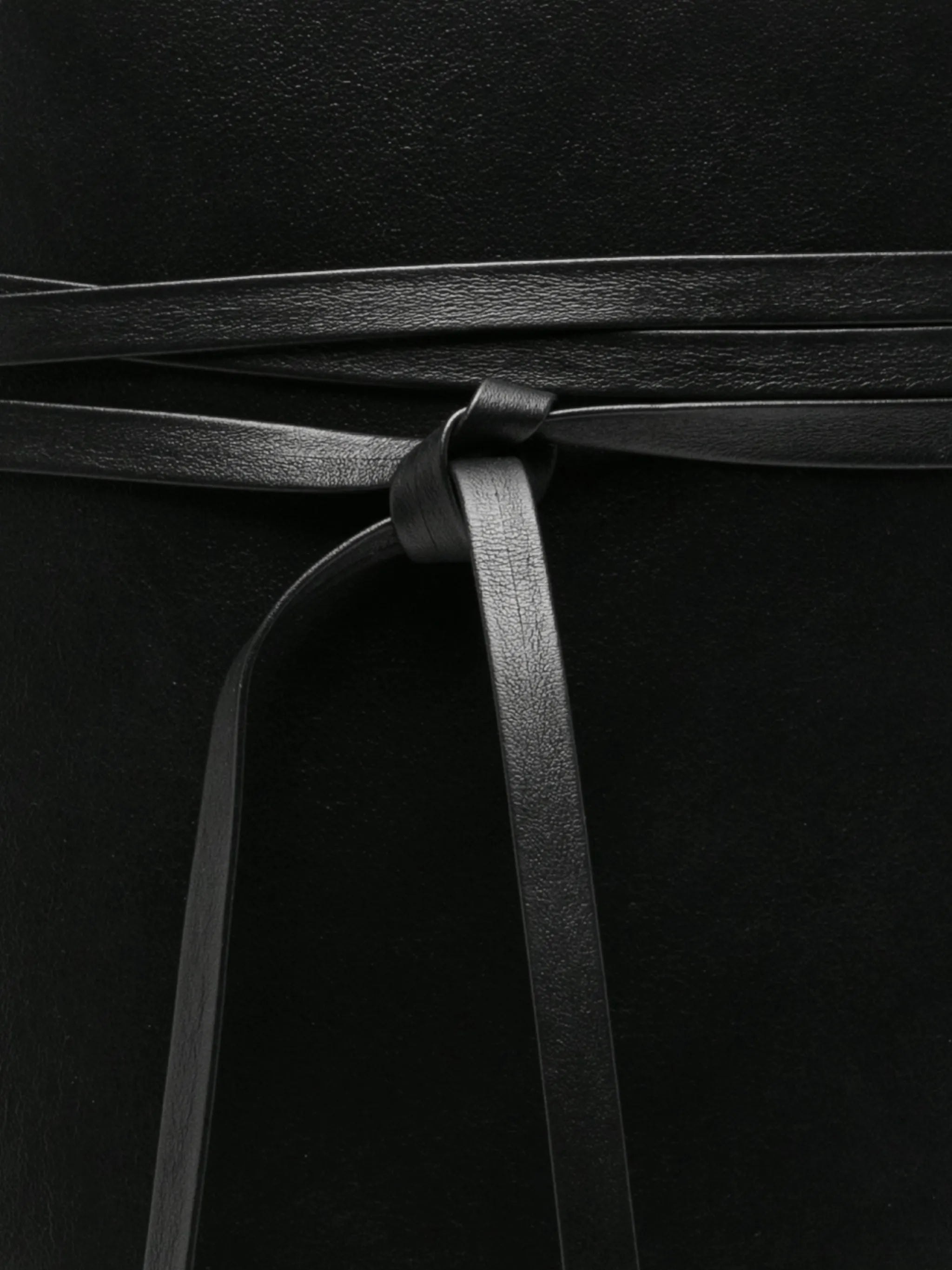 Undone leather corset belt
