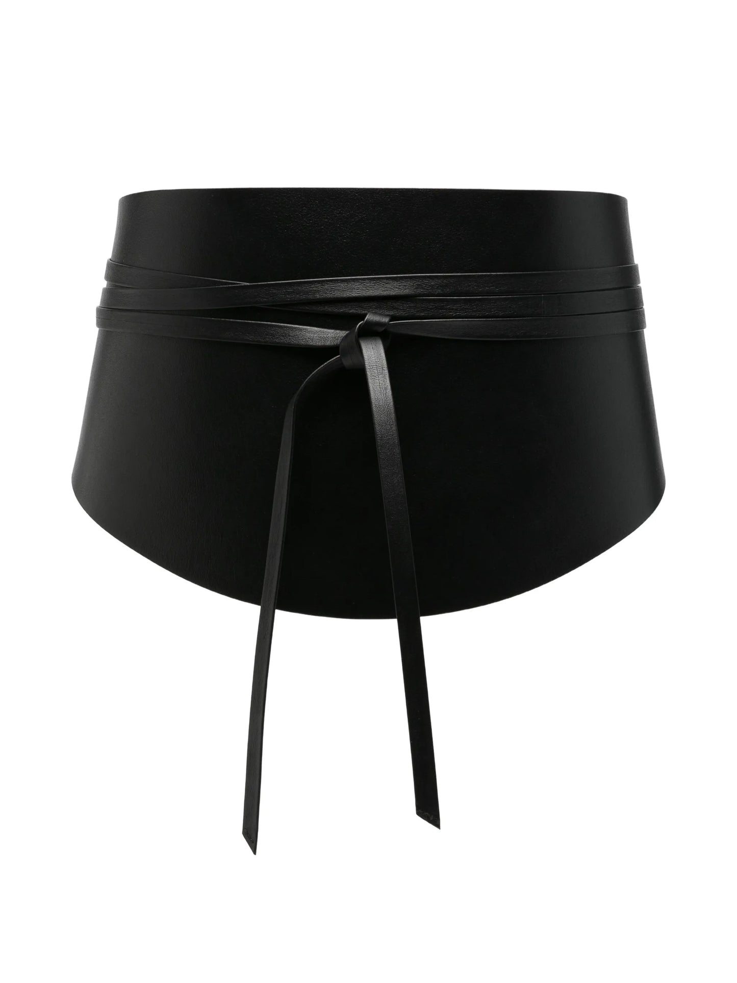 Undone leather corset belt