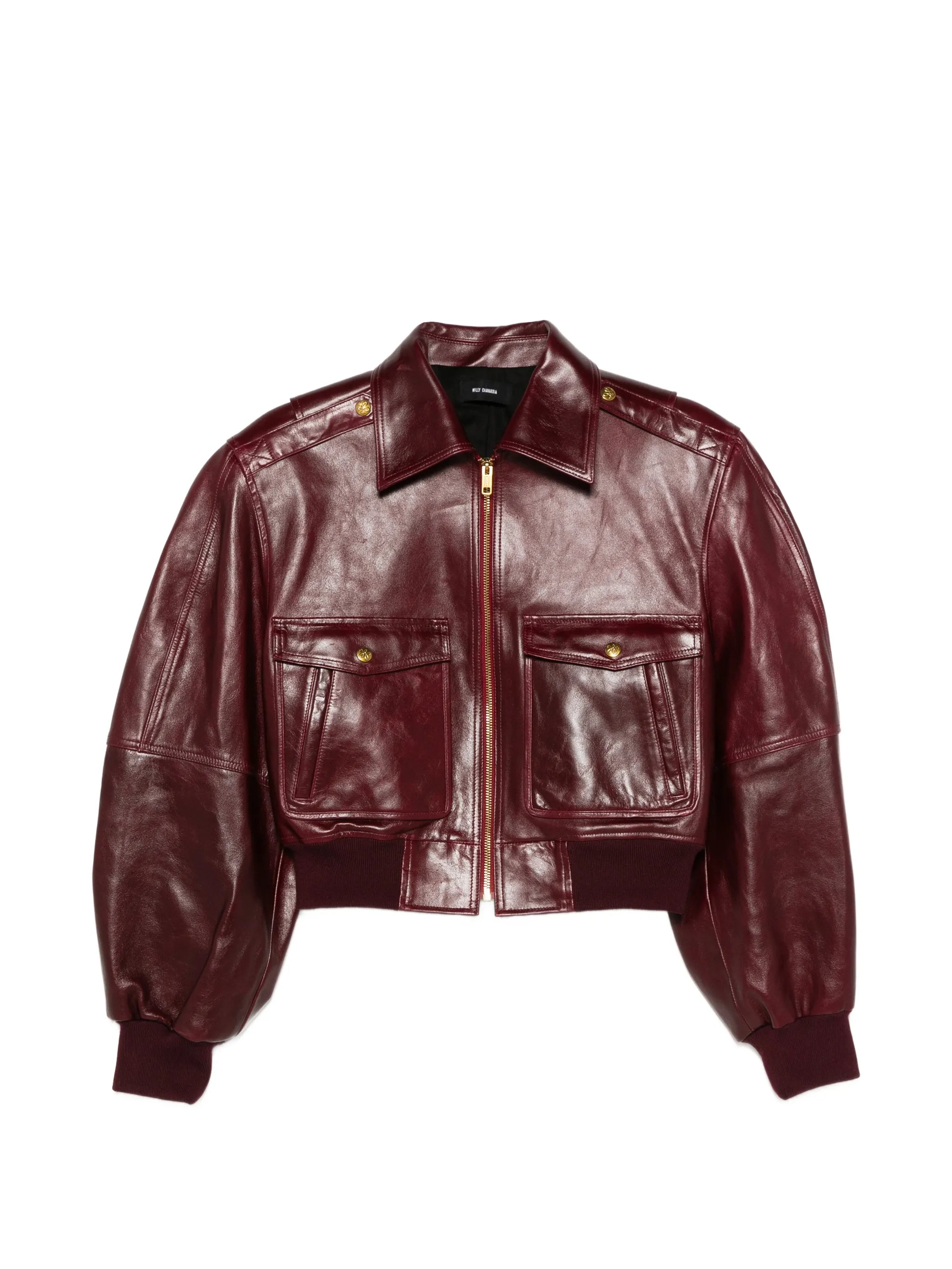 cropped leather jacket