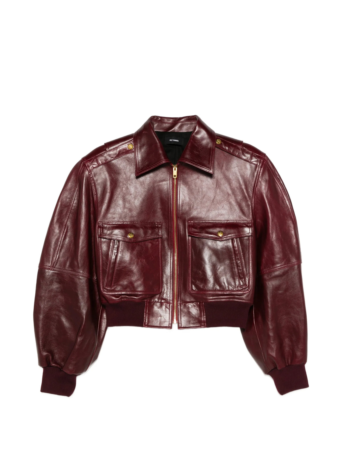 cropped leather jacket