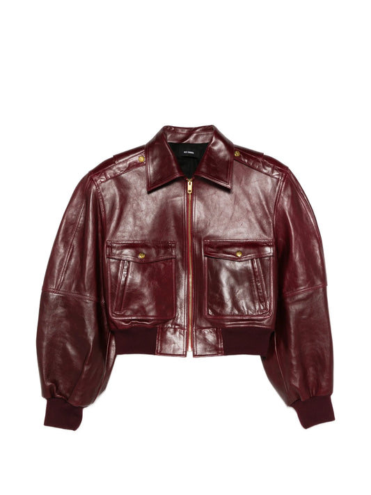 cropped leather jacket