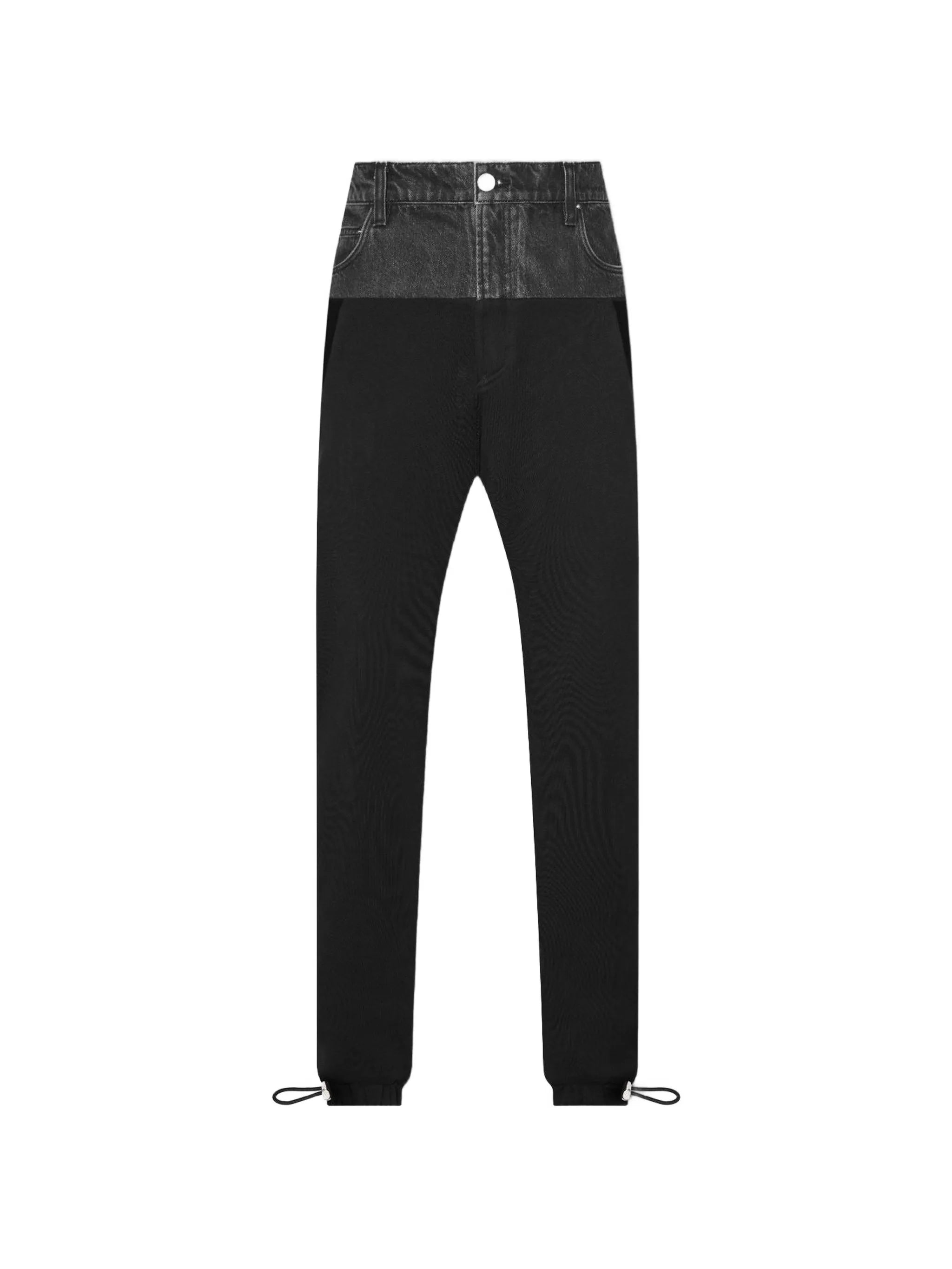 hybrid drawstring-cuff track pants