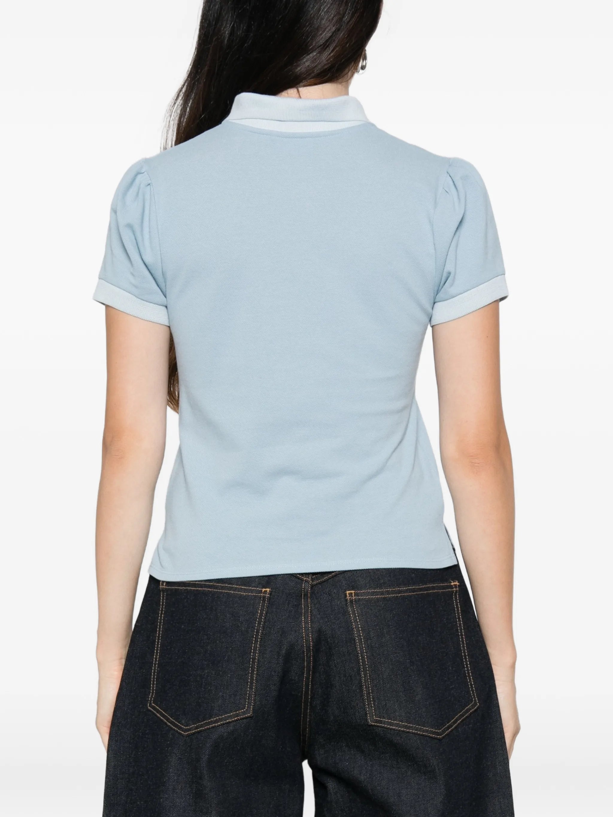Willy Chavela puff-sleeve polo shirt