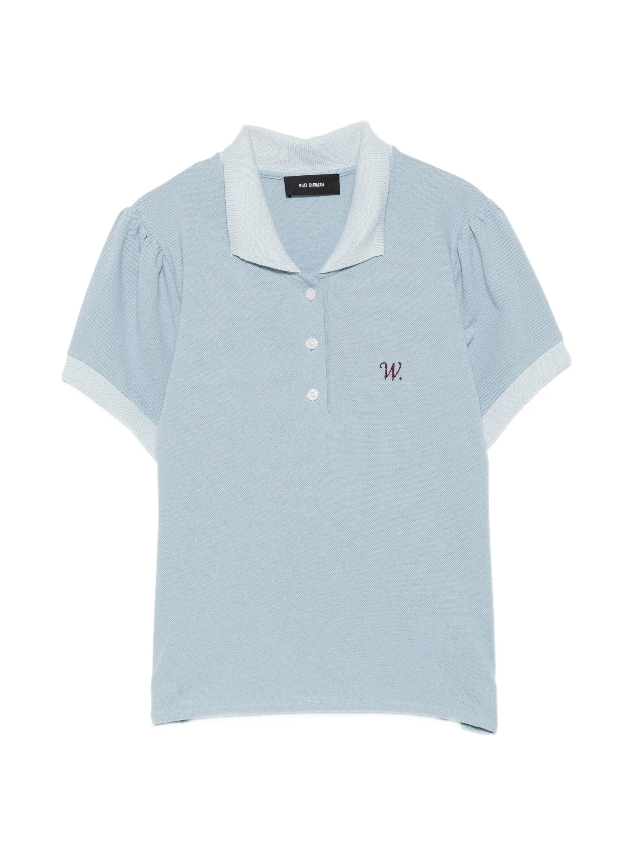 Willy Chavela puff-sleeve polo shirt