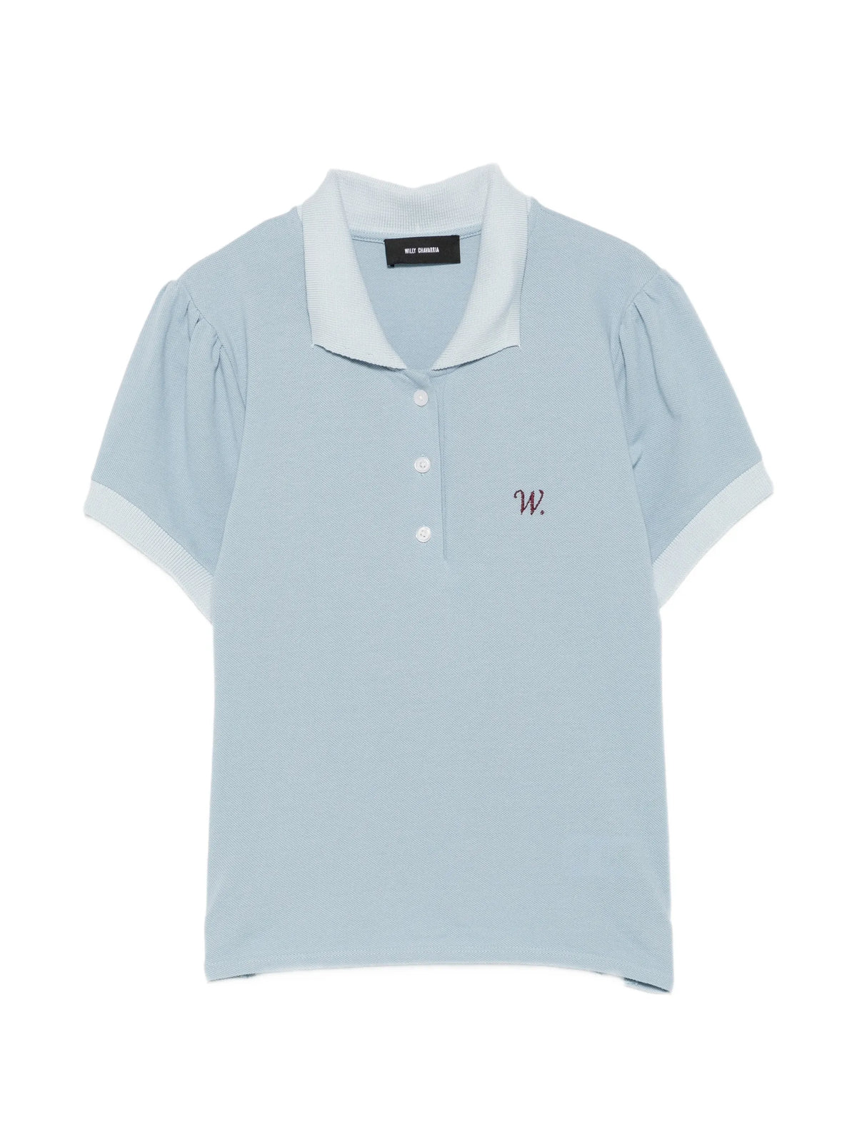 Willy Chavela puff-sleeve polo shirt