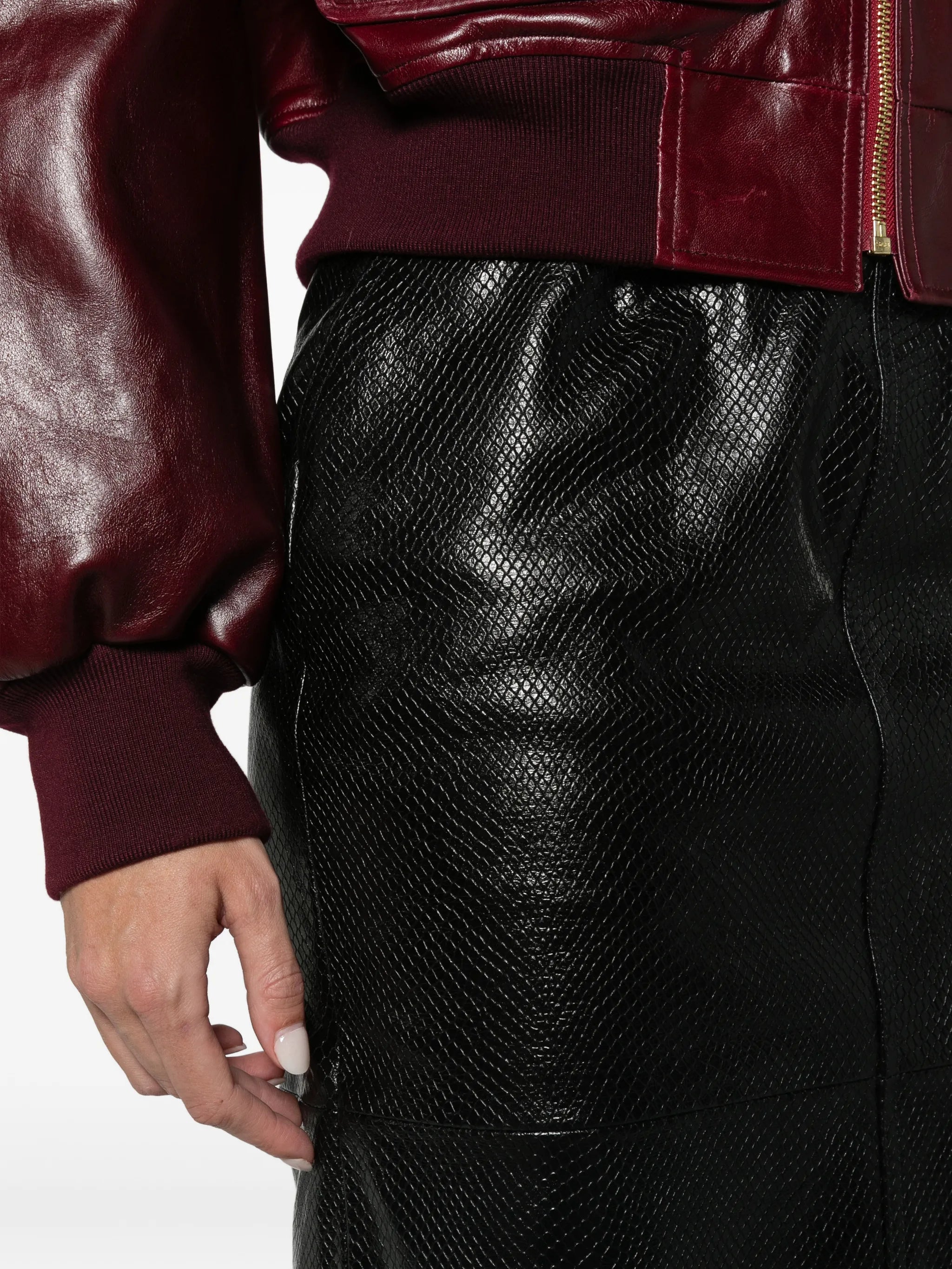 leather tubo skirt