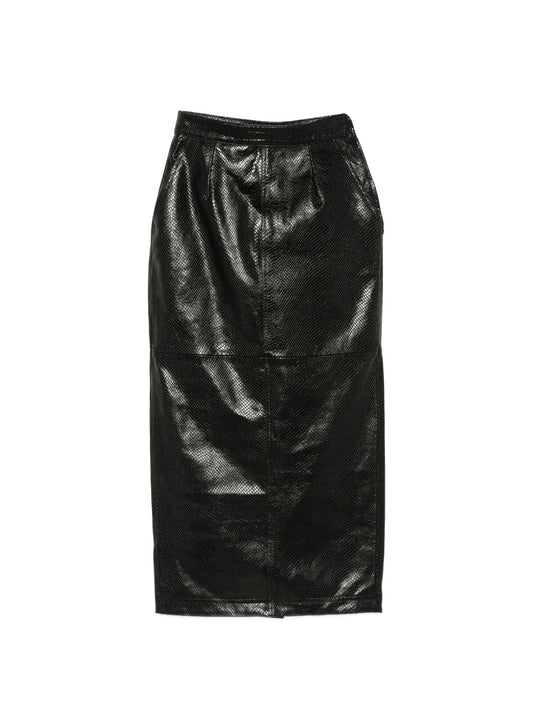 leather tubo skirt