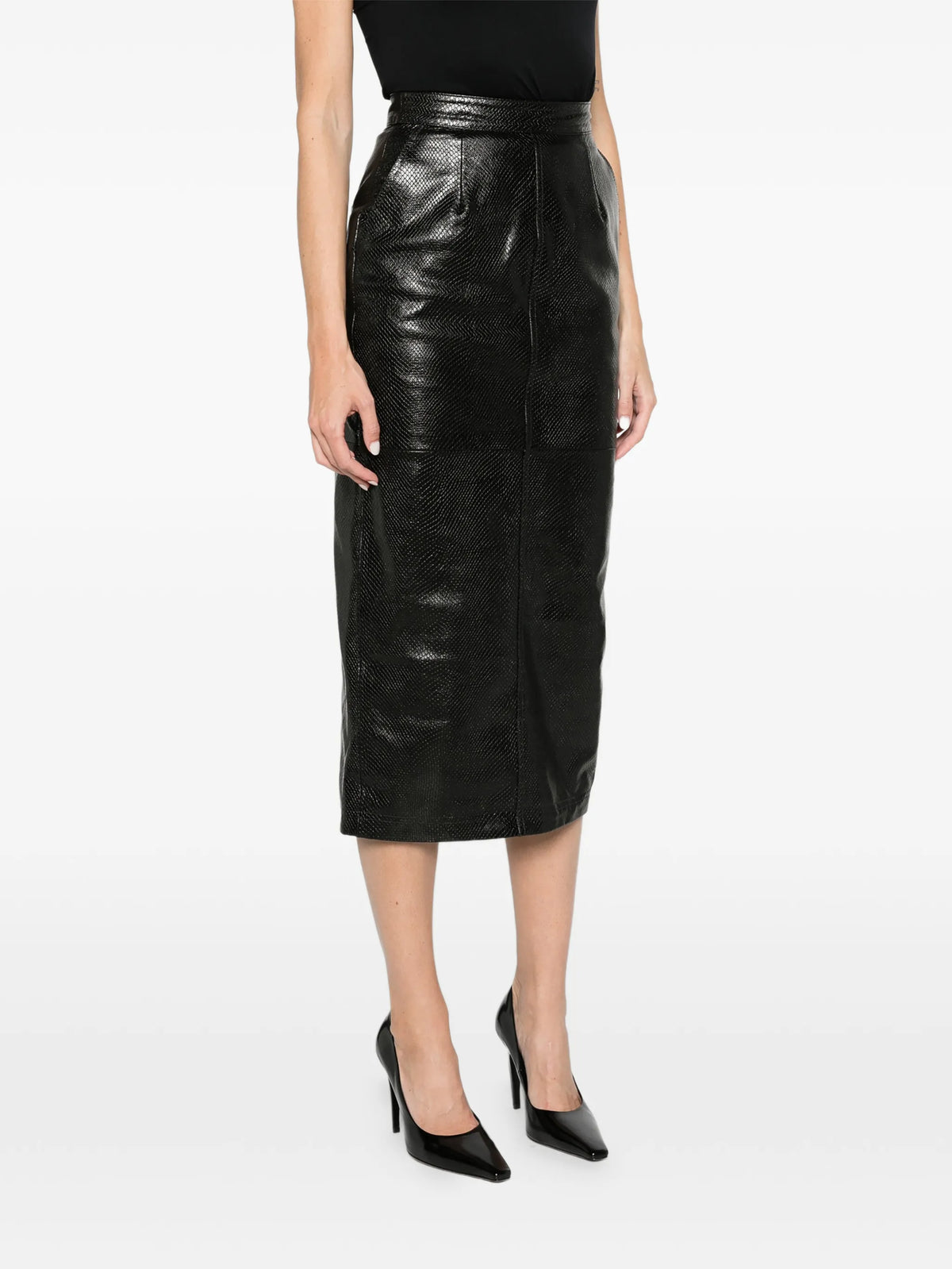 leather tubo skirt