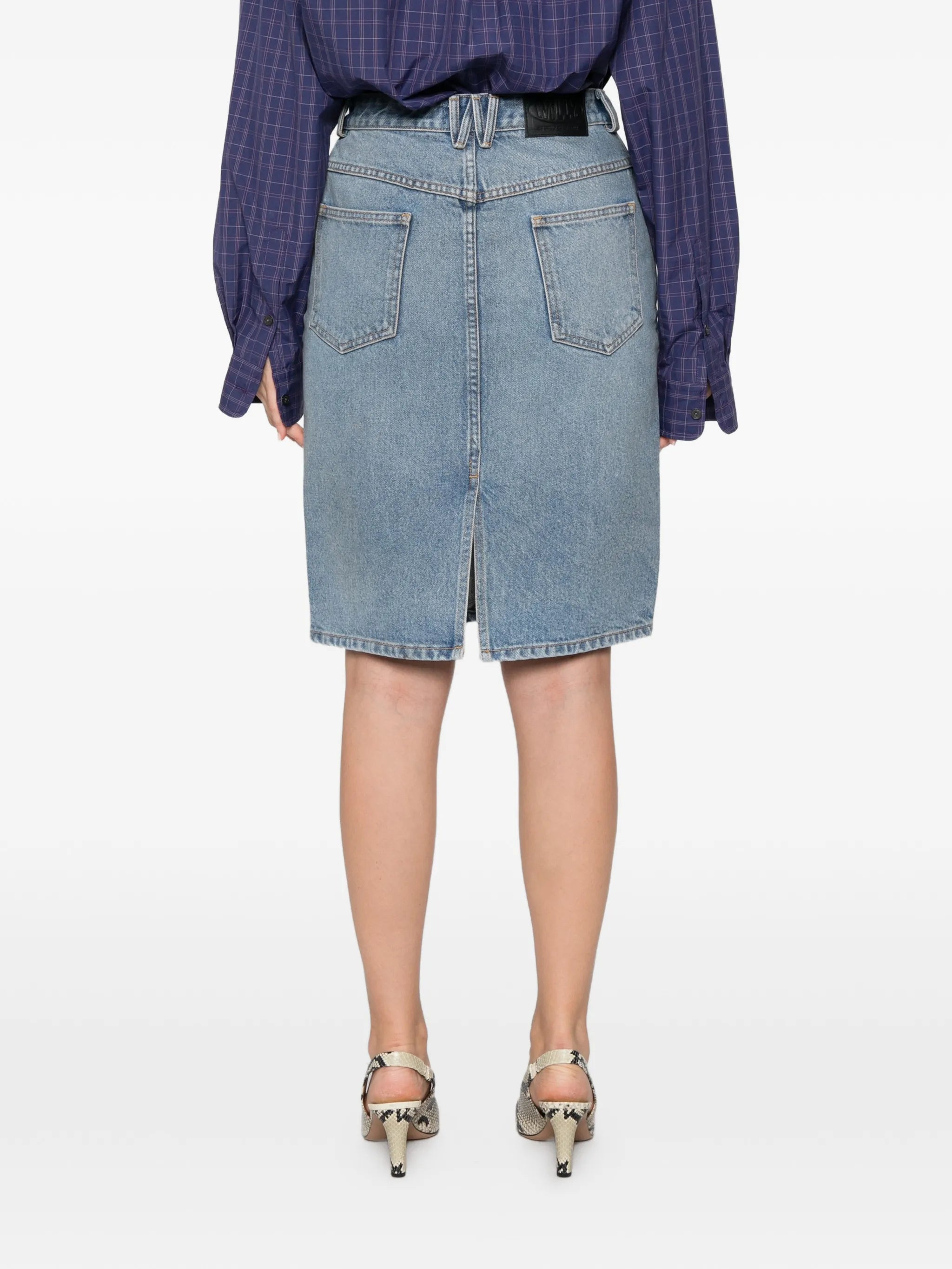 Bad Girl denim midi skirt