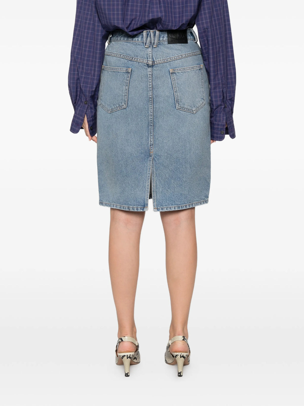 Bad Girl denim midi skirt