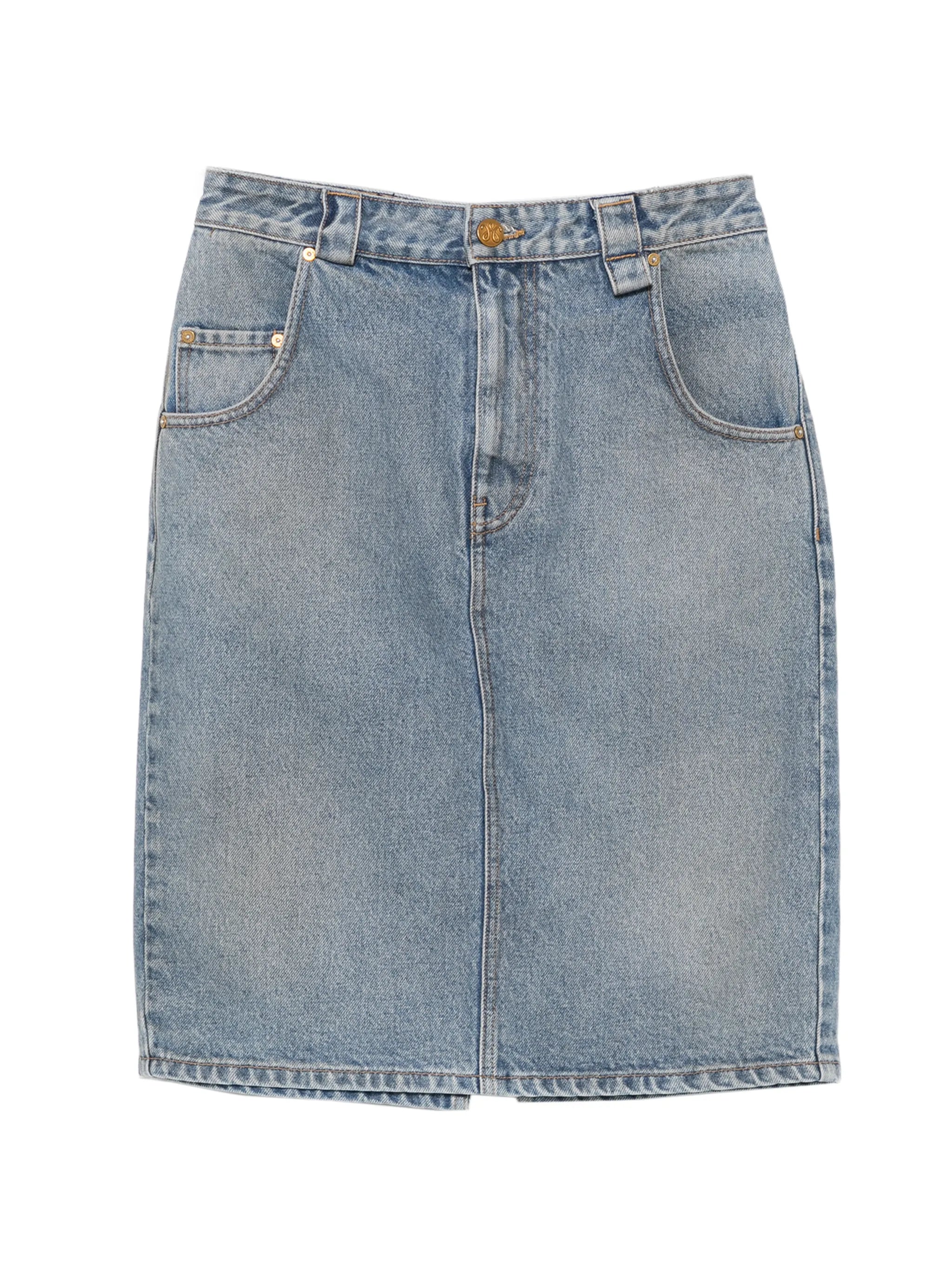 Bad Girl denim midi skirt