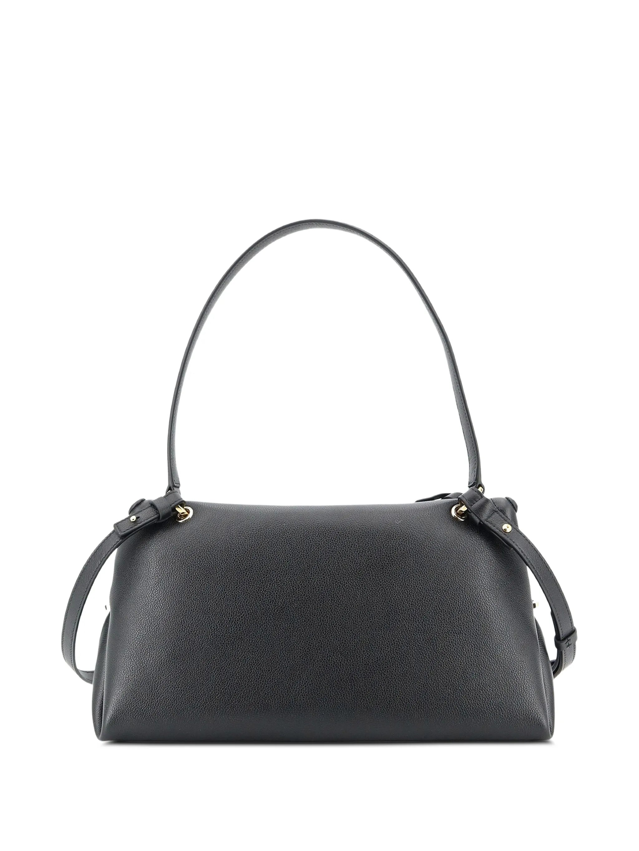 Gancini pebbled-leather shoulder bag