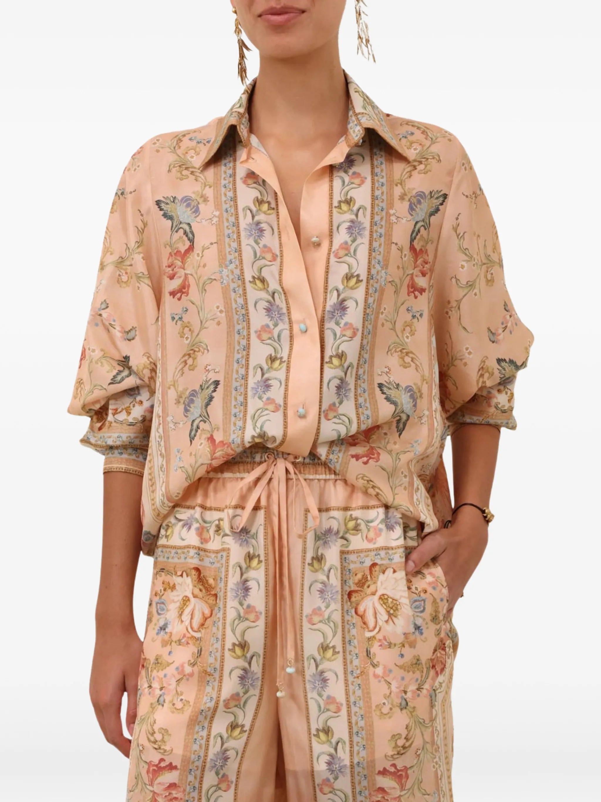 Roselight paisley-print shirt
