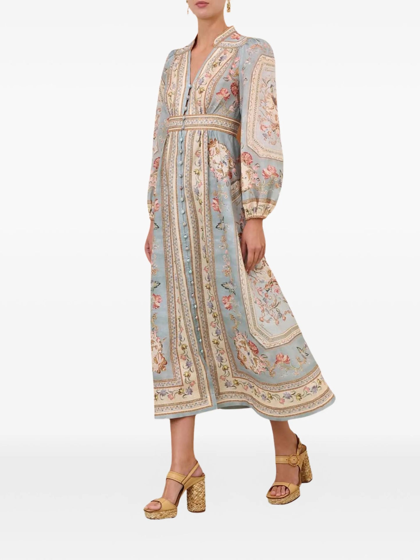 Roselight floral-print dress