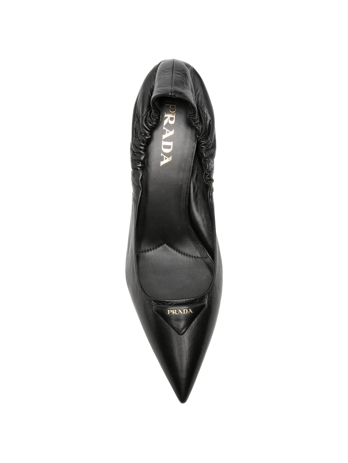 logo-plaque ruched pumps