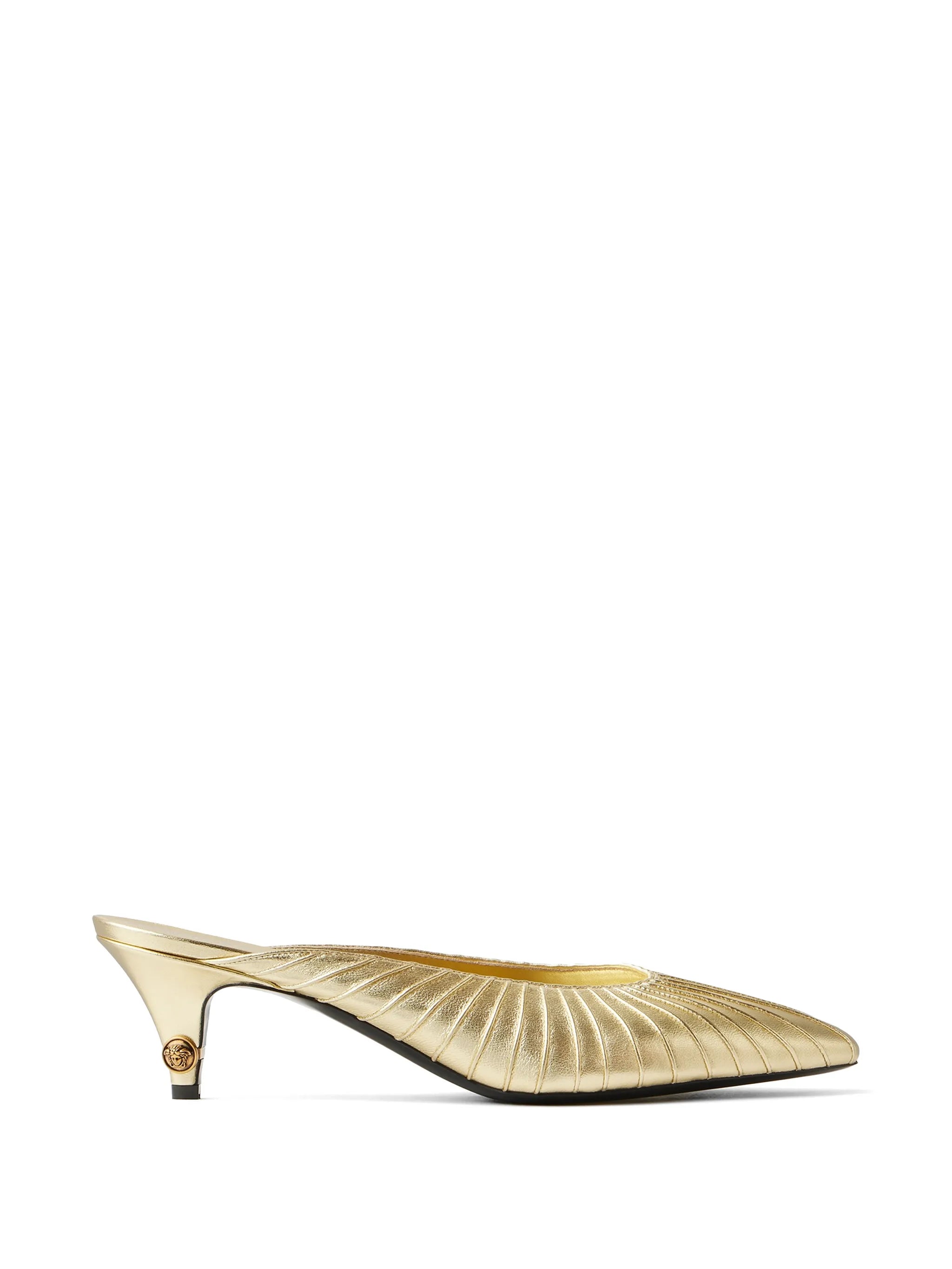 Gianni metallic-nappa mules 55 mm
