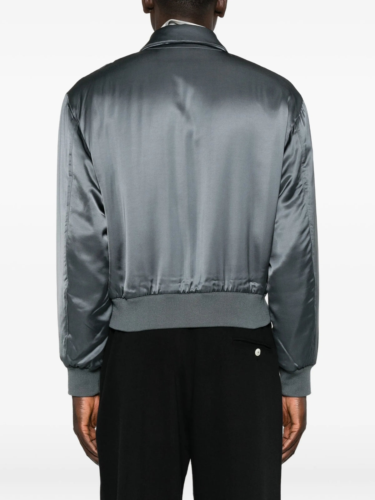 Aces satin bomber jacket