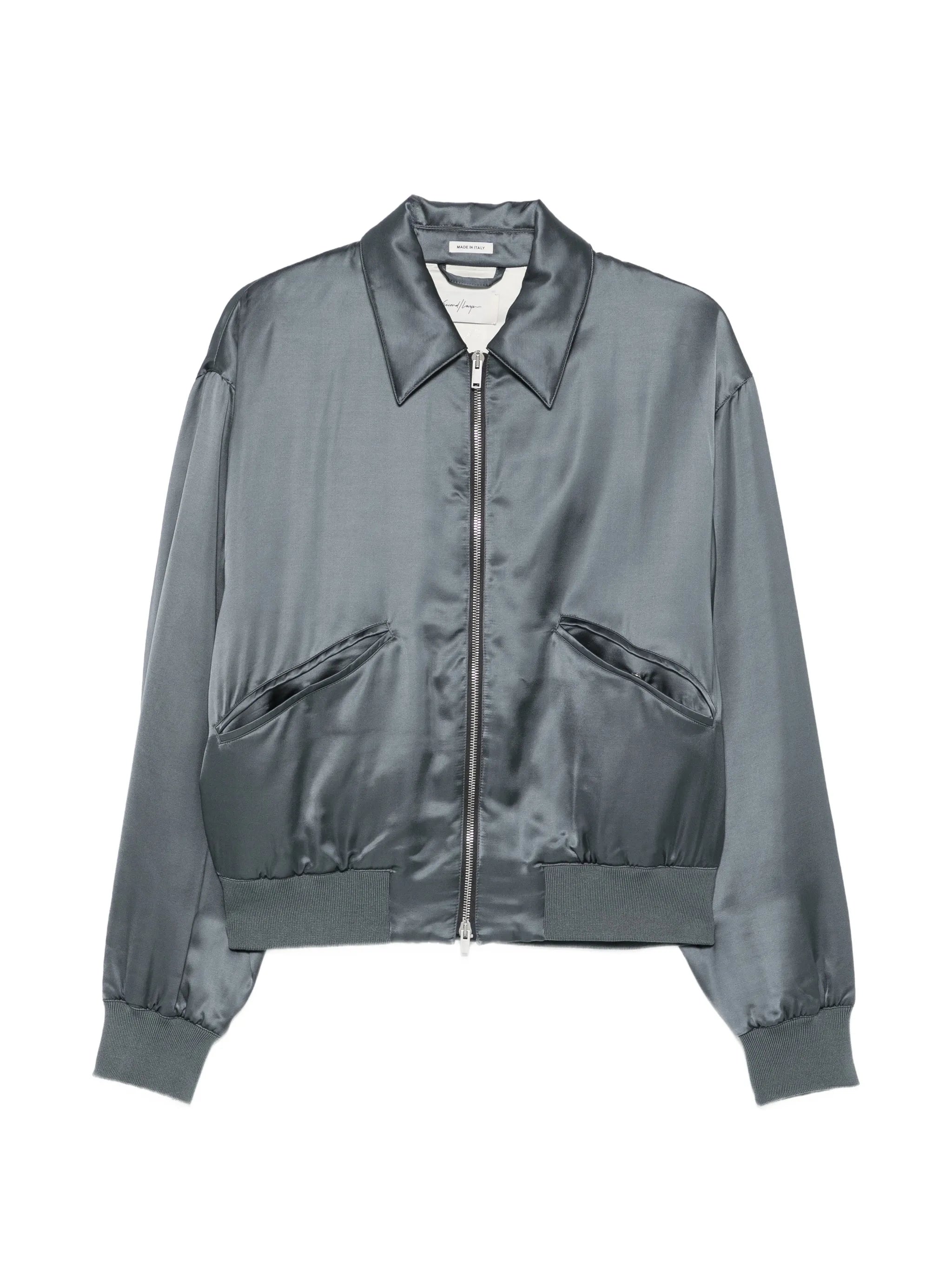 Aces satin bomber jacket