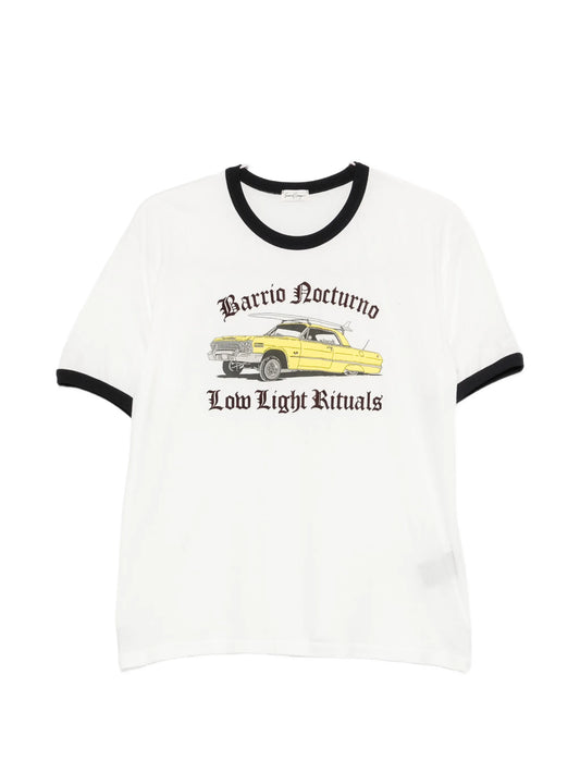 graphic-print ringer T-shirt