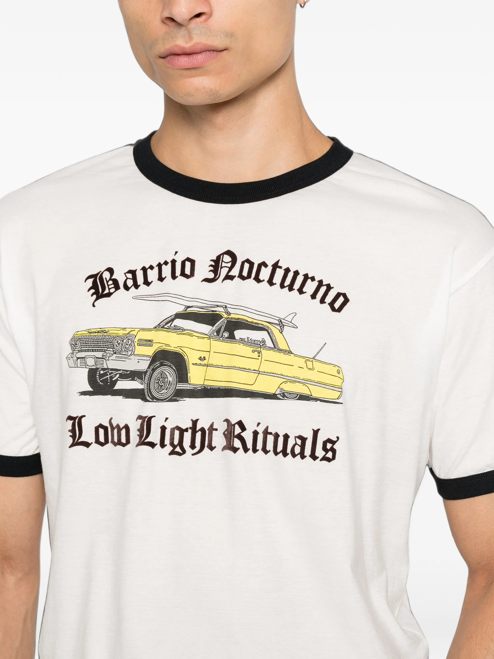 graphic-print ringer T-shirt