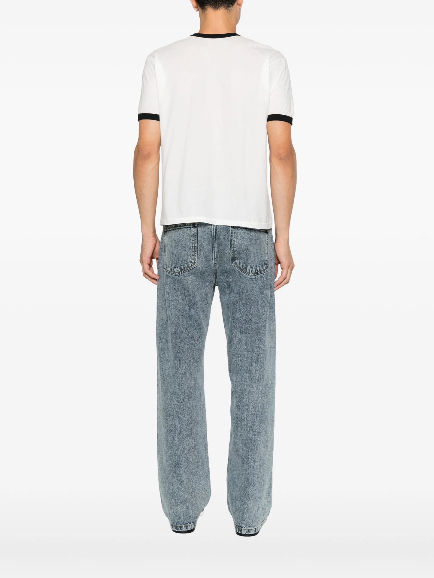 graphic-print ringer T-shirt