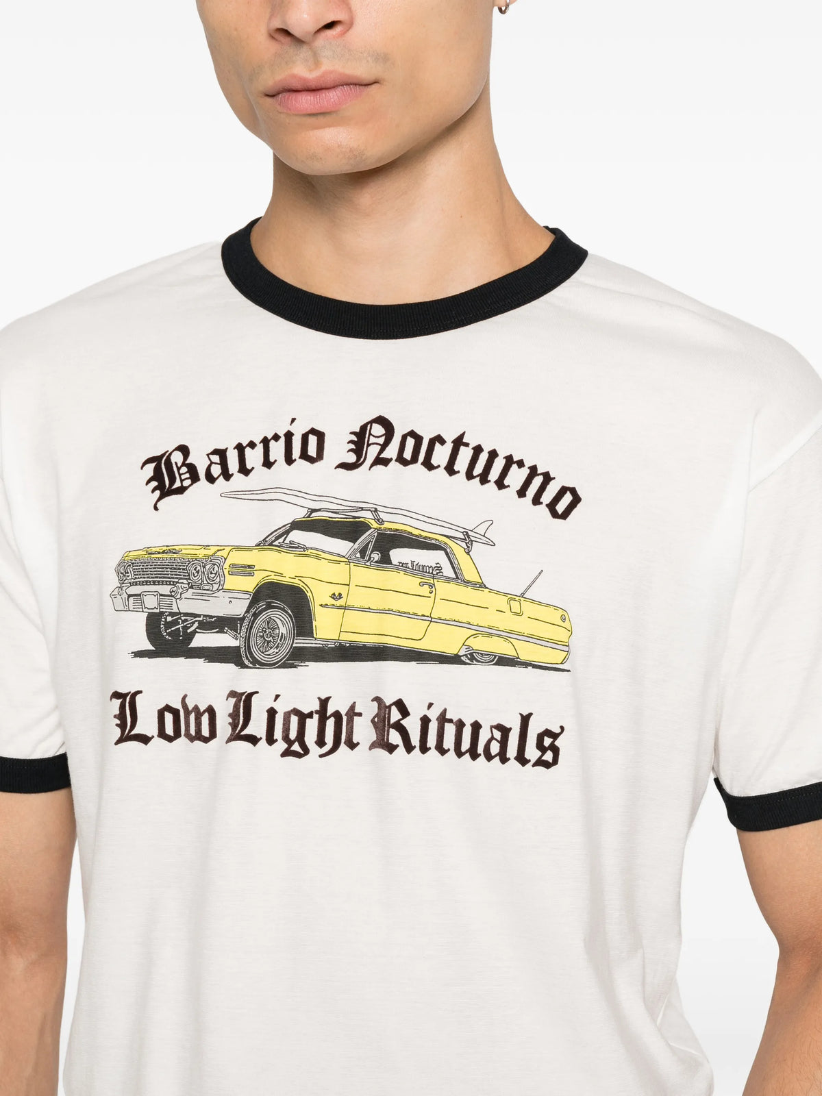graphic-print ringer T-shirt