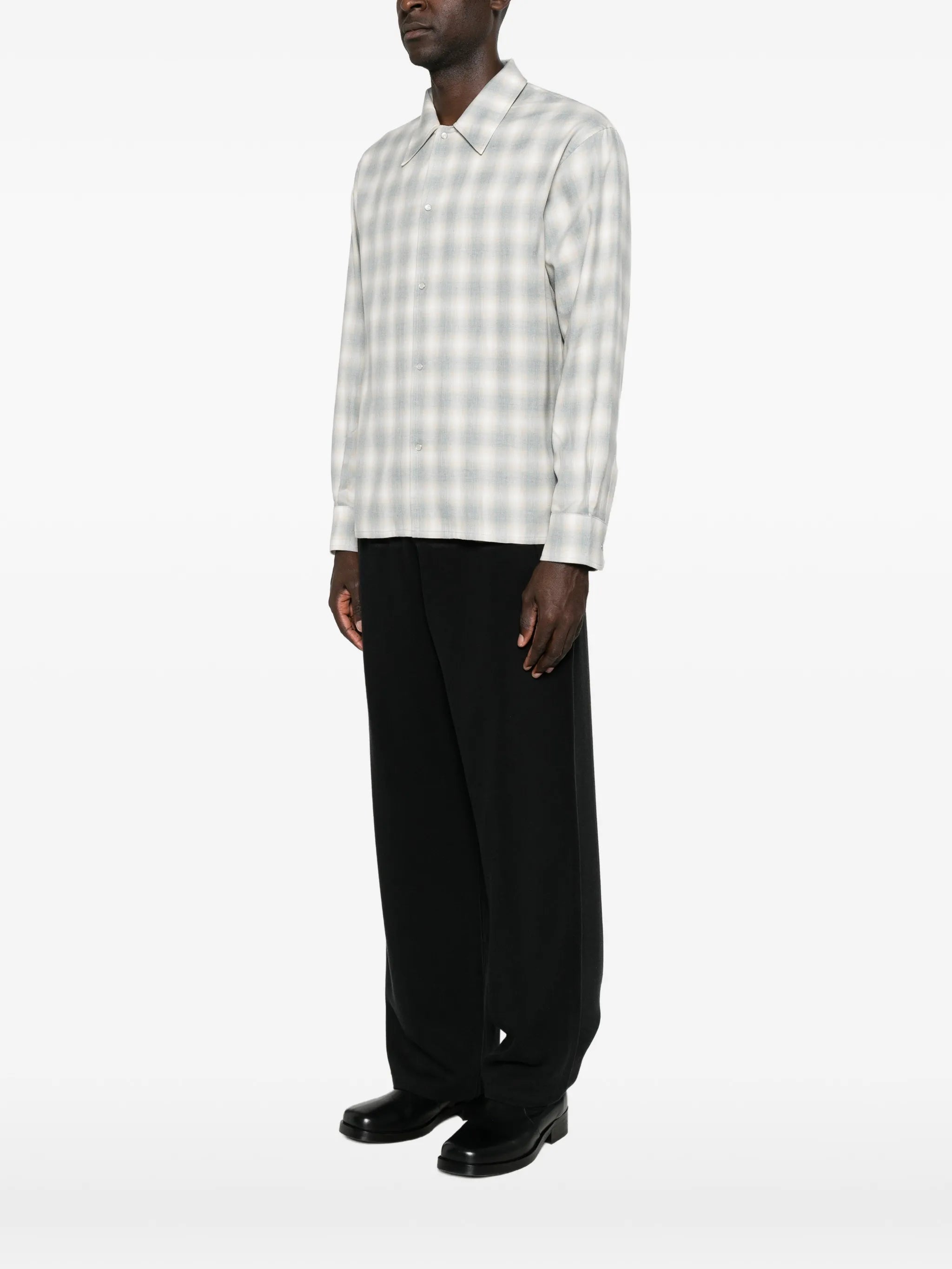 checked long-sleeve shirt