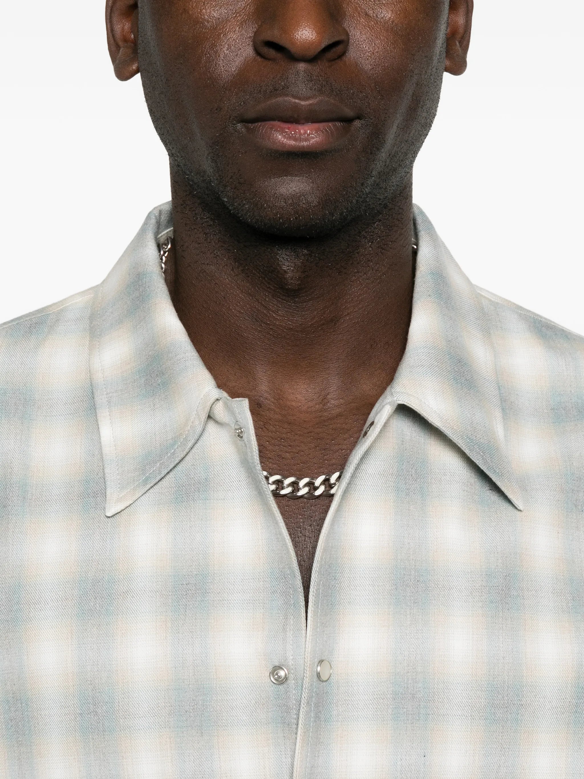 checked long-sleeve shirt