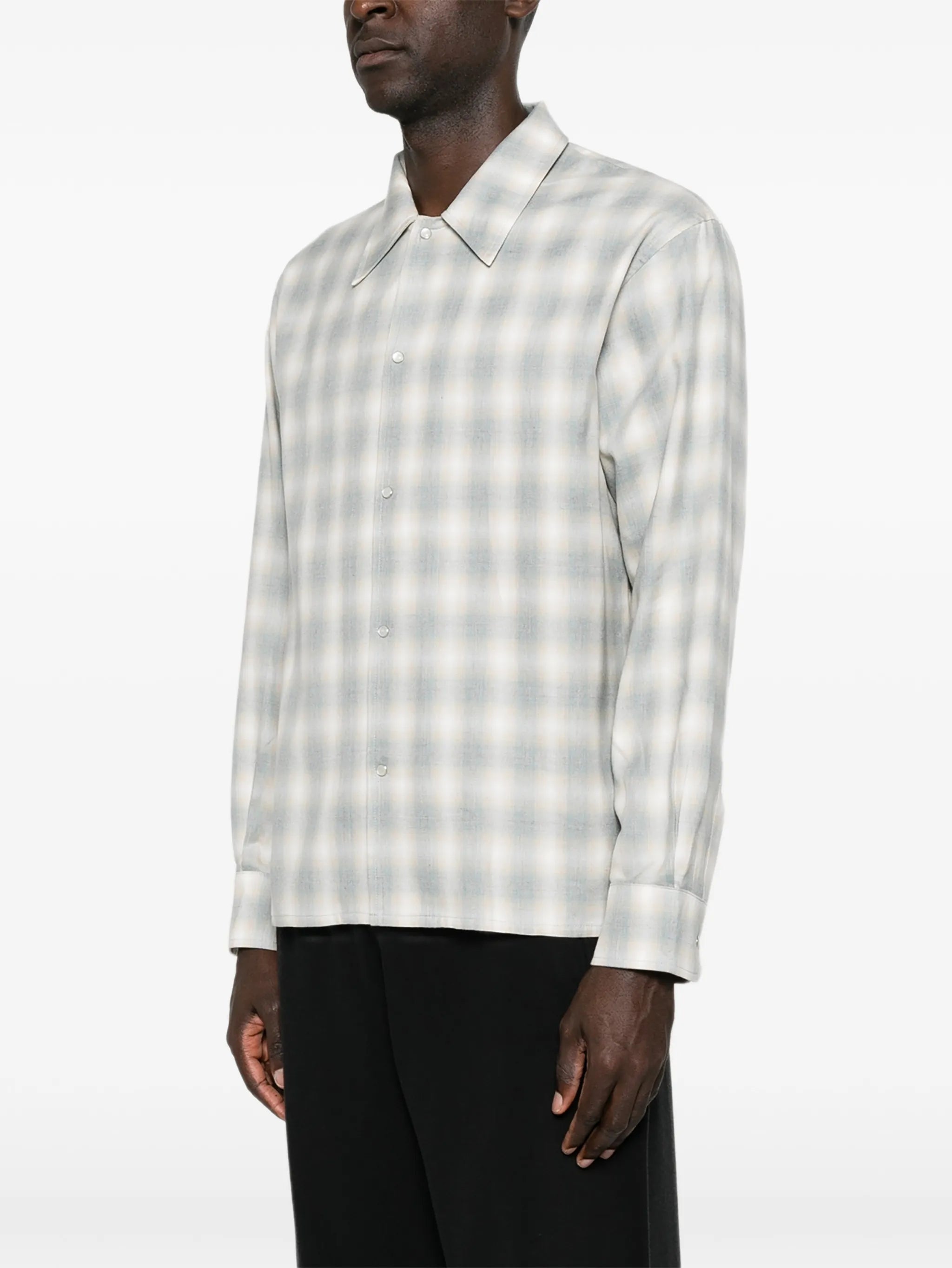 checked long-sleeve shirt