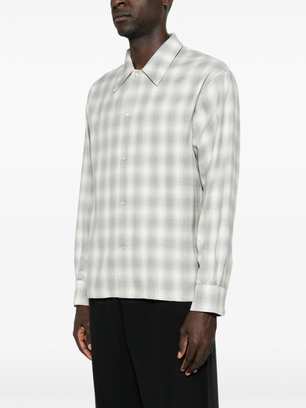 checked long-sleeve shirt