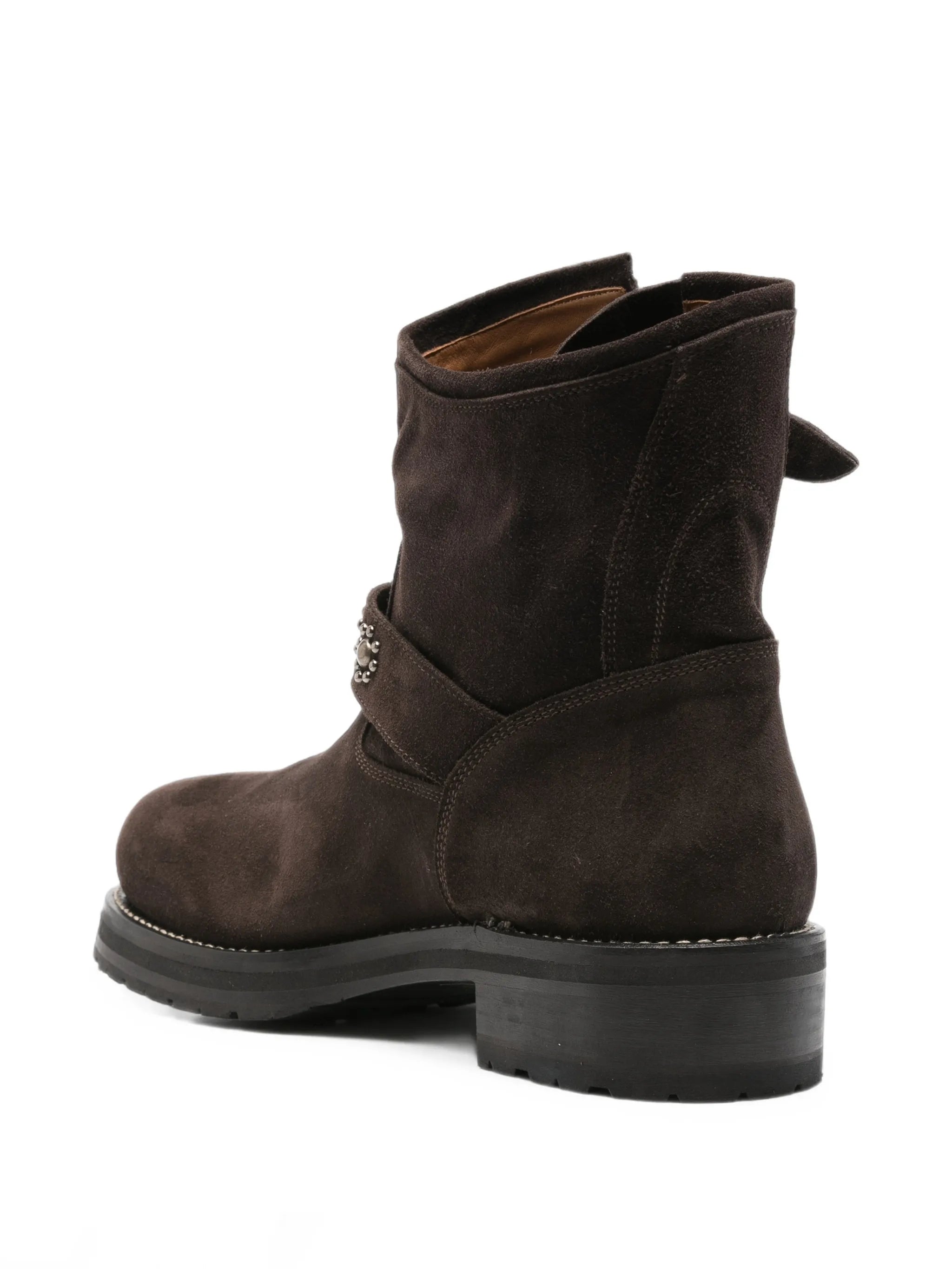 buckled studded boots